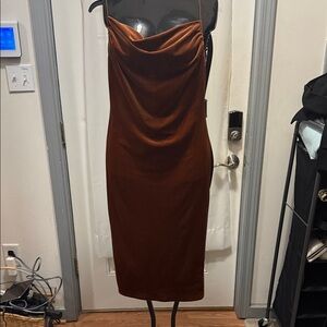 Forever 21 Chic Brown Midi Dress